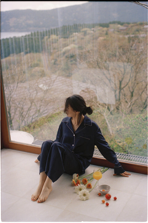 Classic in Twilight クラシック・イン・トワイライトパジャマセット  celebrate with silk.