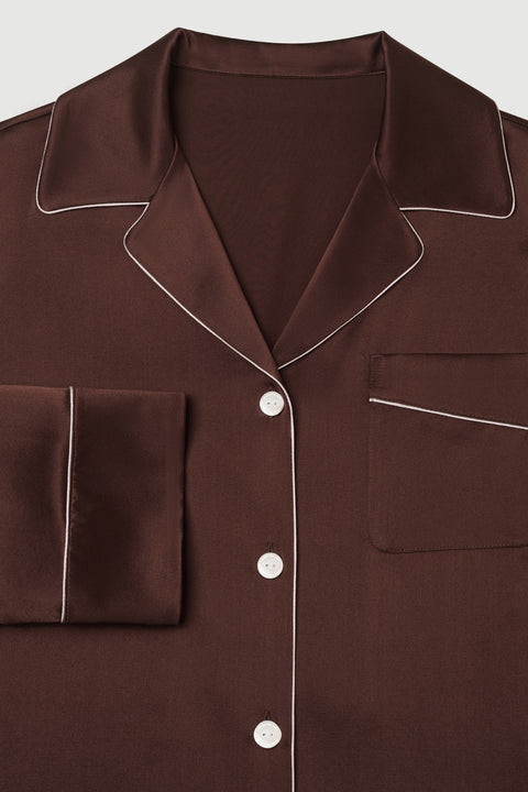 Classic in Decaf Silk Pajama Set