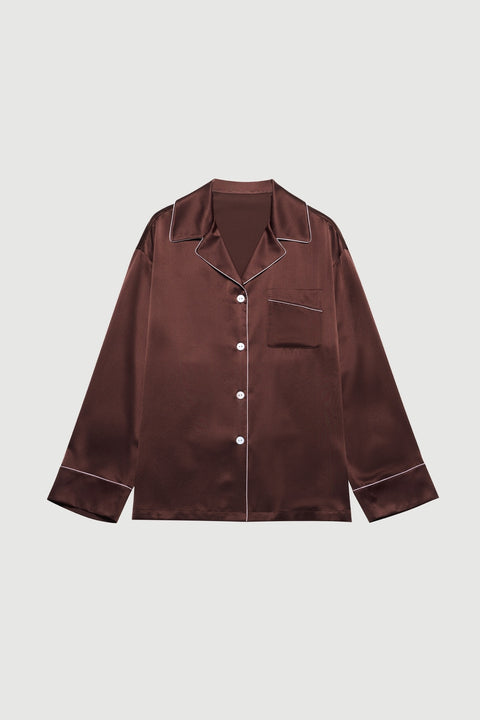 Classic in Decaf Silk Pajama Set